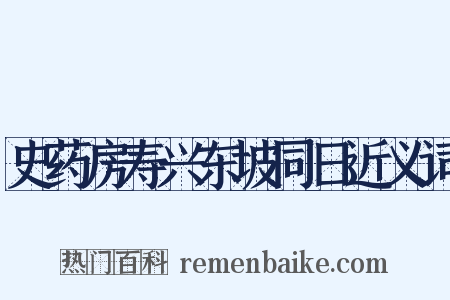 史药房寿兴东坡同日近义词是什么意思的图片